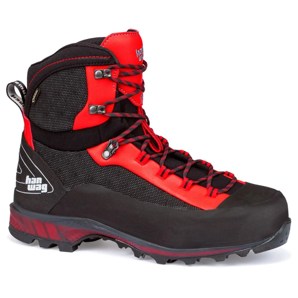 Chaussures D'alpinisme Hanwag Ferrata II GTX Black Red 3 Chaussures D'alpinisme Hanwag Ferrata II GTX Black Red