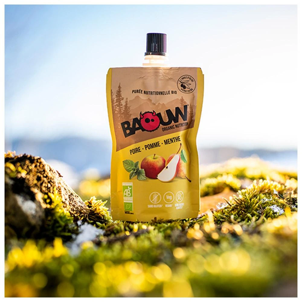 Purée Baouw Compotes Energétiques Bio Poire - Pomme - Menthe 4 Purée Baouw Compotes Energétiques Bio Poire - Pomme - Menthe – Image 2