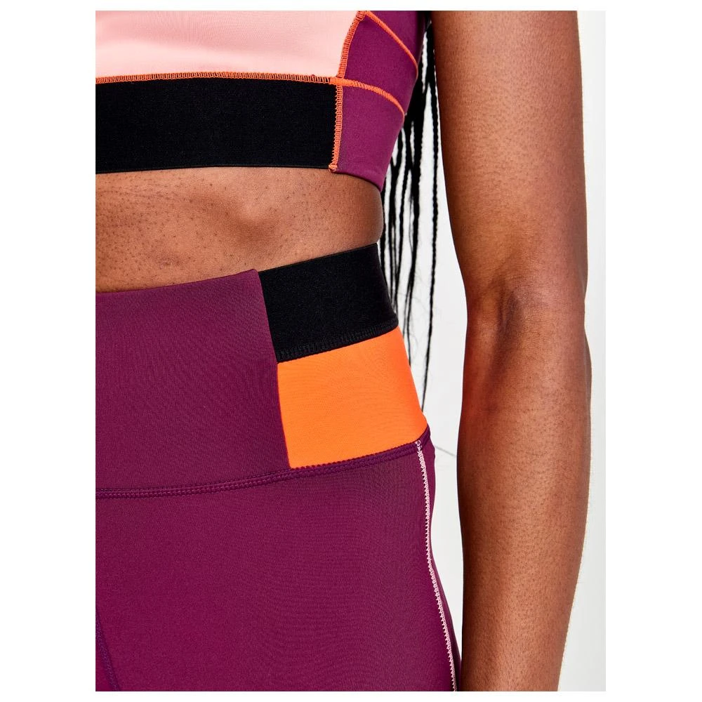 Collant De Trail Craft PRO Charge Blocked Tights W Burgundy-Bleikur 6 Collant De Trail Craft PRO Charge Blocked Tights W Burgundy-Bleikur – Image 4