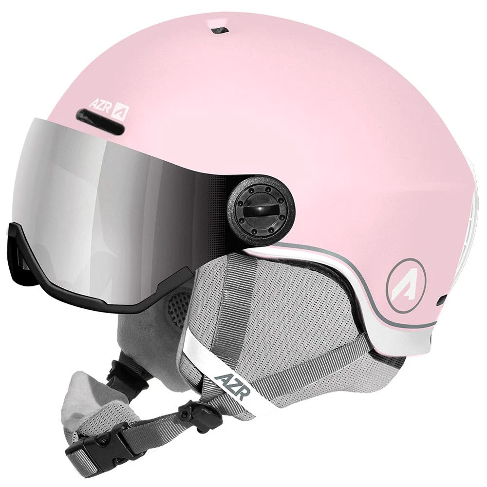 Casque Visière AZR Nevada Visor Mate Rose Pale Gris Miroir 3 Casque Visière AZR Nevada Visor Mate Rose Pale Gris Miroir