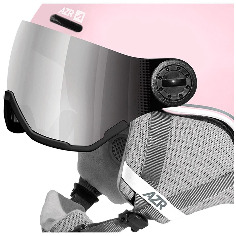 Casque Visière AZR Nevada Visor Mate Rose Pale Gris Miroir 4 Casque Visière AZR Nevada Visor Mate Rose Pale Gris Miroir – Image 2