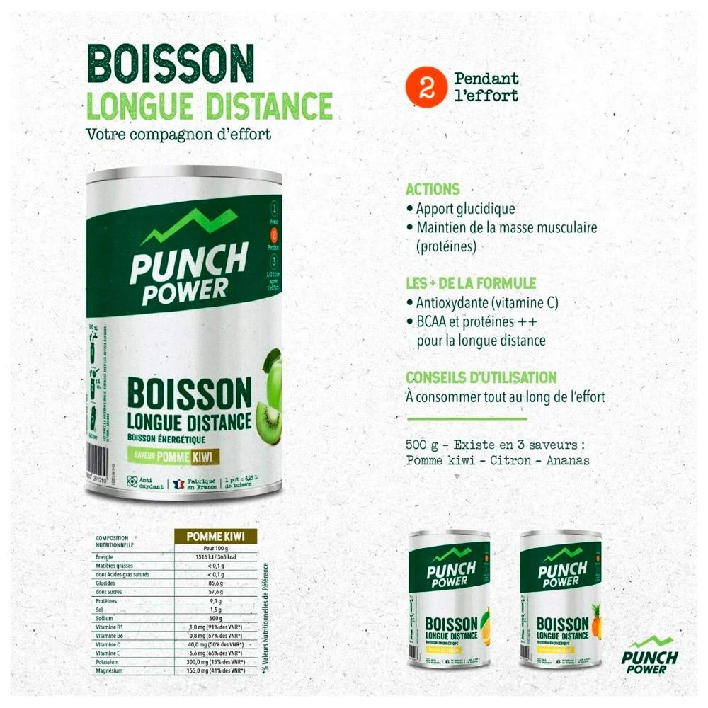 Boisson Punch Power Biodrink Longue Distance 500 G Pomme Kiwi 5 Boisson Punch Power Biodrink Longue Distance 500 G Pomme Kiwi – Image 3