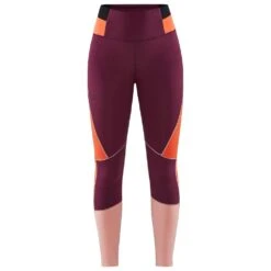 Collant De Trail Craft PRO Charge Blocked Tights W Burgundy-Bleikur