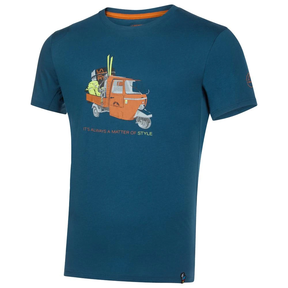 Tee-shirt D’escalade La Sportiva Ape T-Shirt M Storm Blue Hawaiian Sun 3 Tee-shirt D’escalade La Sportiva Ape T-Shirt M Storm Blue Hawaiian Sun