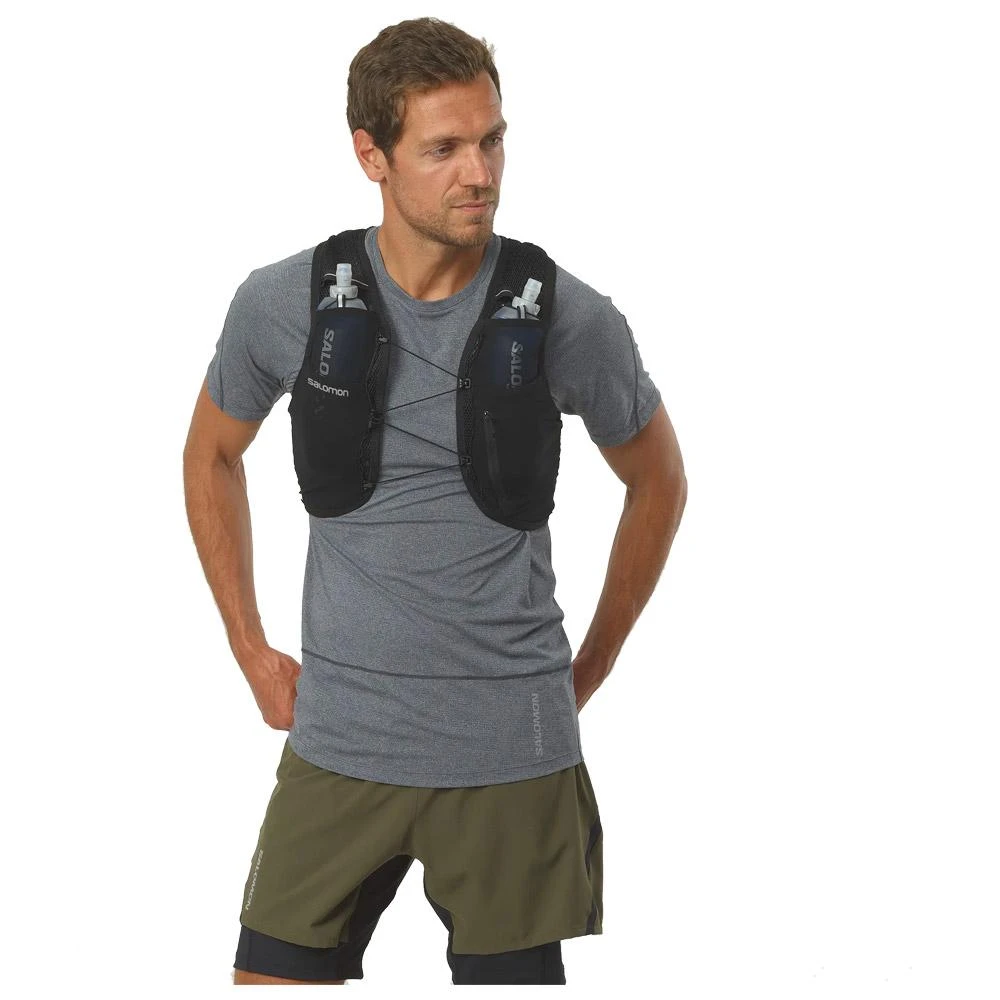 Gilet Trail Salomon Active Skin 4 With Flask Black Black 5 Gilet Trail Salomon Active Skin 4 With Flask Black Black – Image 3