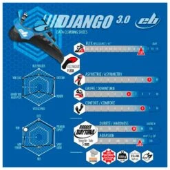 Chaussons D'escalade EB Django 3,0 Gris Bleu 9 Chaussons D'escalade EB Django 3,0 Gris Bleu -Plein Air Sports Équipements Magasin 85eec435a2195ab00fc9dc40576fa90848e1de89 E2200EBCHA2210131 10