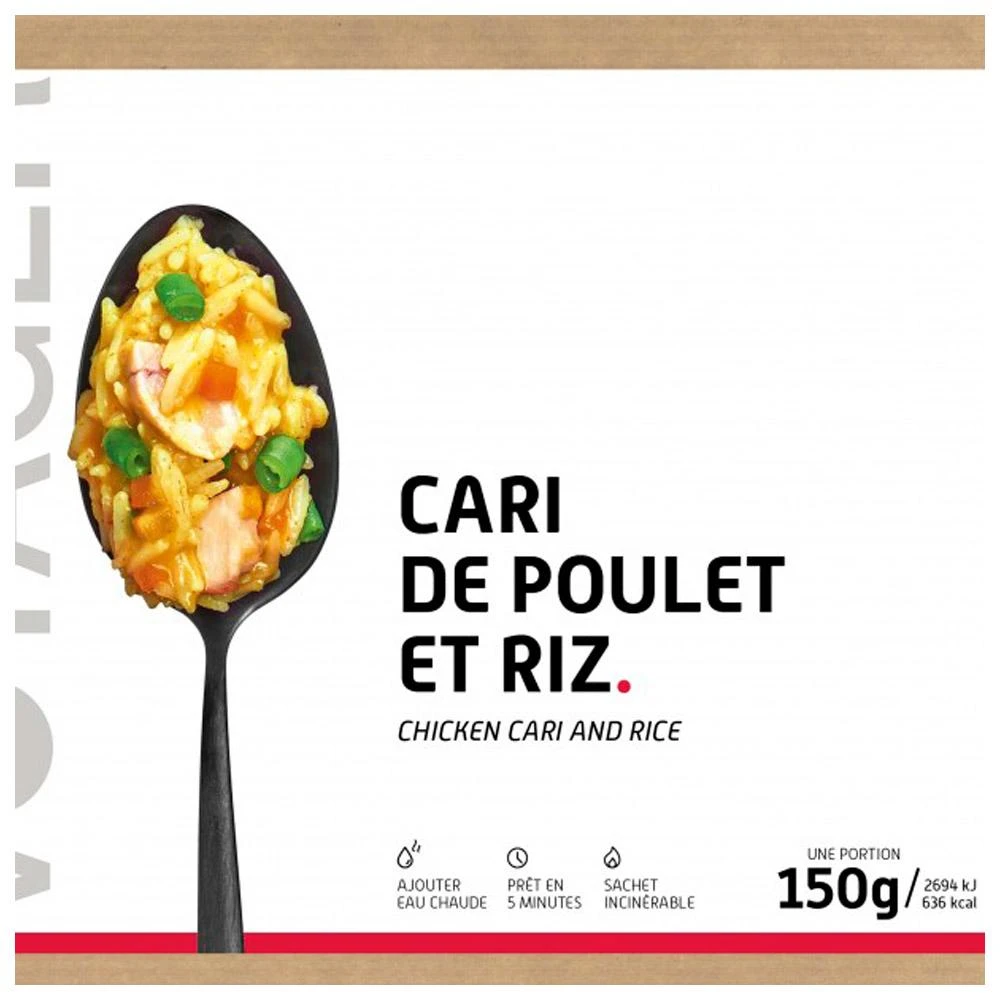 Repas Lyophilisé Voyager Cari De Poulet Et Riz 4 Repas Lyophilisé Voyager Cari De Poulet Et Riz – Image 2