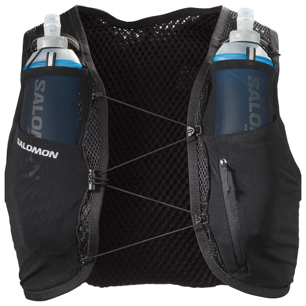 Gilet Trail Salomon Active Skin 4 With Flask Black Black 3 Gilet Trail Salomon Active Skin 4 With Flask Black Black