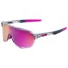 100% Lunettes De Soleil 100 % S2 Polished Translucent Grey Purple Multilayer Mirror Lens