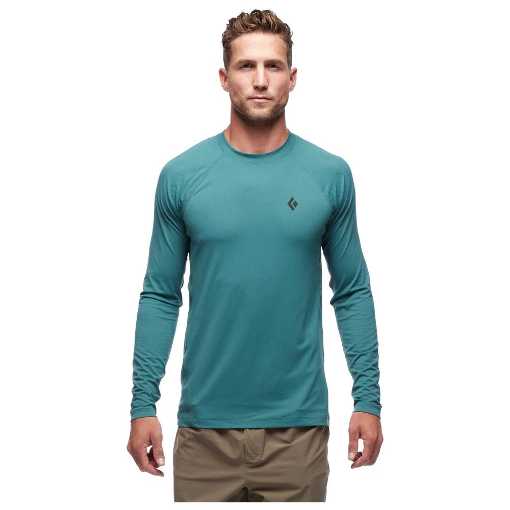 Tee-shirt D’escalade Black Diamond M Alpenglow L/S Crew Raging Sea 6 Tee-shirt D’escalade Black Diamond M Alpenglow L/S Crew Raging Sea – Image 4