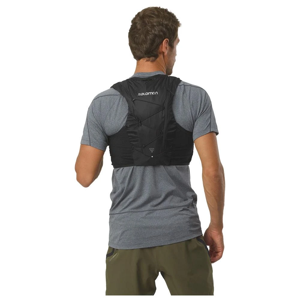 Gilet Trail Salomon Active Skin 4 With Flask Black Black 6 Gilet Trail Salomon Active Skin 4 With Flask Black Black – Image 4