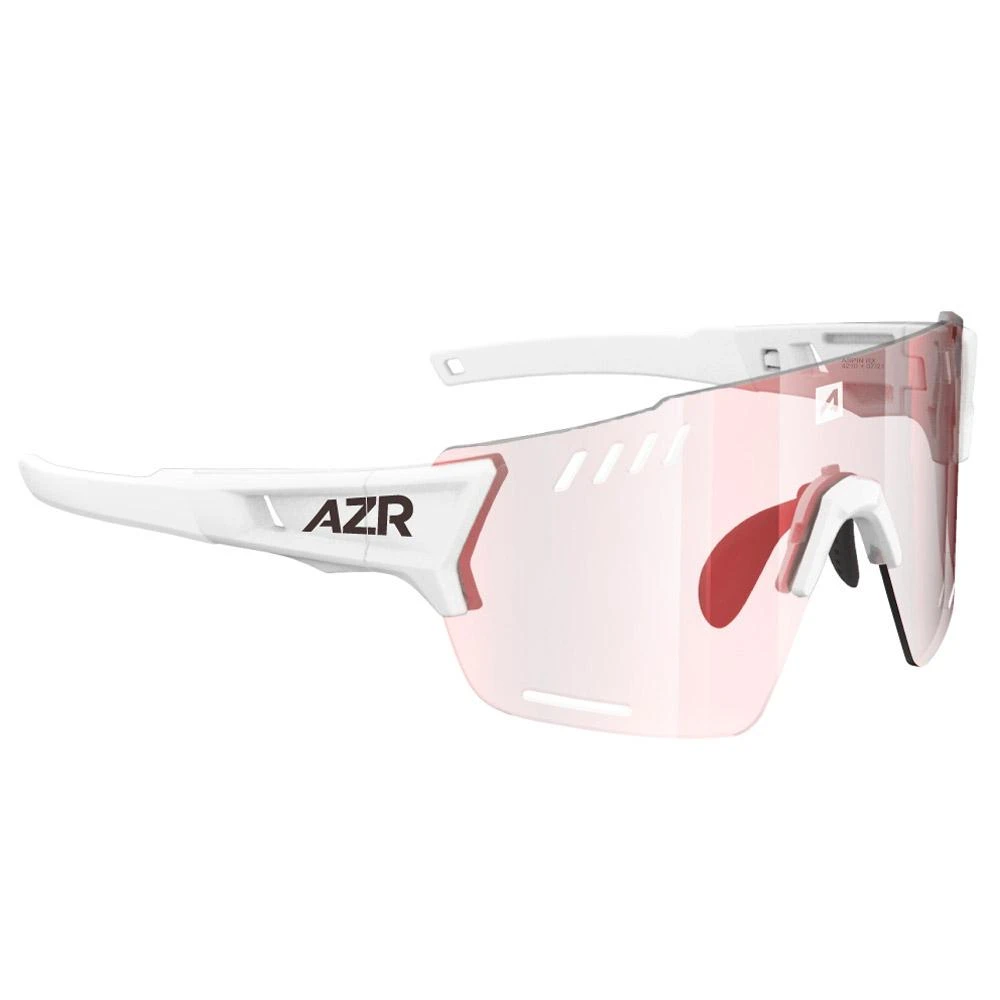 Lunettes De Soleil AZR Aspin Rx Blanche Mate Rouge Irisé 4 Lunettes De Soleil AZR Aspin Rx Blanche Mate Rouge Irisé – Image 2