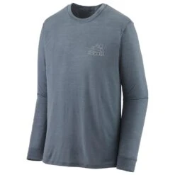 Tee-shirt De Rando Patagonia M's L/S Cap Cool Merino Graphic Shirt Z's And S's: Plume Grey