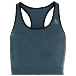 Brassière Odlo Seamless Medium Ceramicool Sports Bra Blue Wing Teal Melange