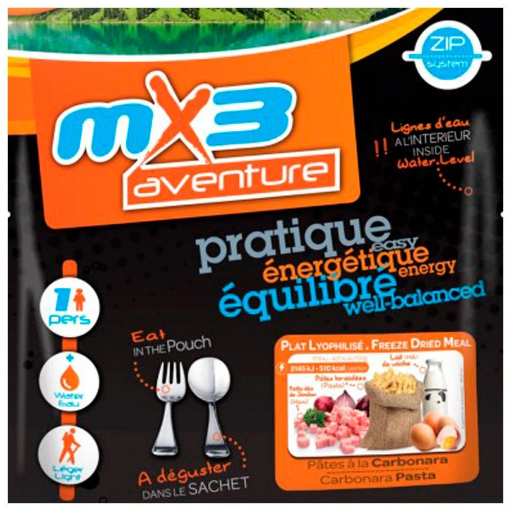 Repas Lyophilisé MX3 Pâtes à La Carbonara 4 Repas Lyophilisé MX3 Pâtes à La Carbonara – Image 2