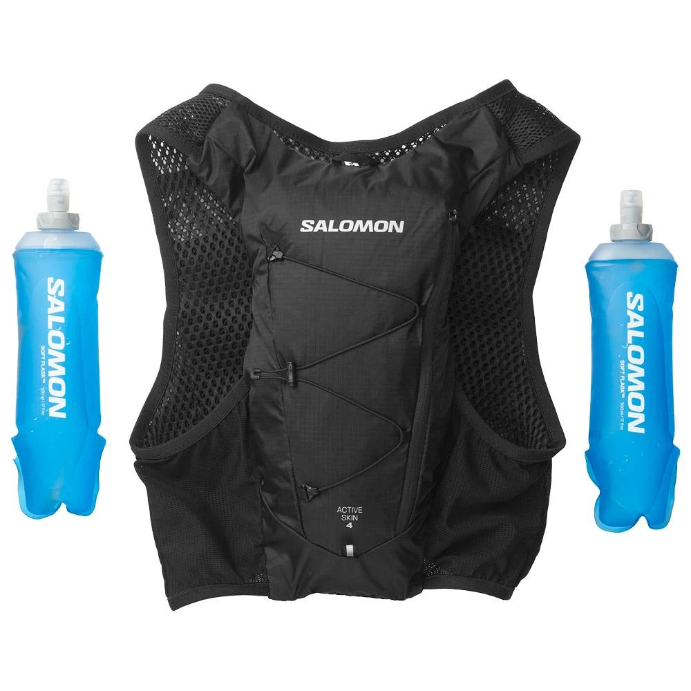 Gilet Trail Salomon Active Skin 4 With Flask Black Black 7 Gilet Trail Salomon Active Skin 4 With Flask Black Black – Image 5