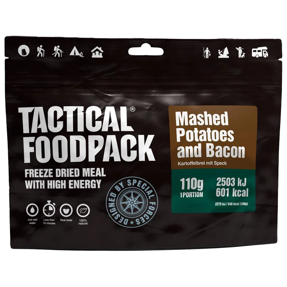 Repas Lyophilisé Tactical Foodpack Purée De Pommes De Terre Et Bacon 110g 3 Repas Lyophilisé Tactical Foodpack Purée De Pommes De Terre Et Bacon 110g