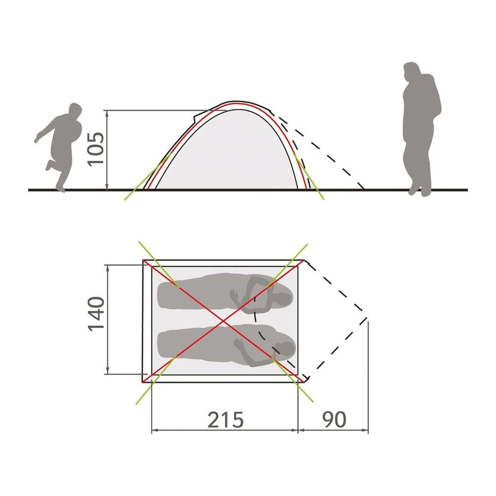 Tente Vaude Campo Compact 2P Terracotta 4 Tente Vaude Campo Compact 2P Terracotta – Image 2